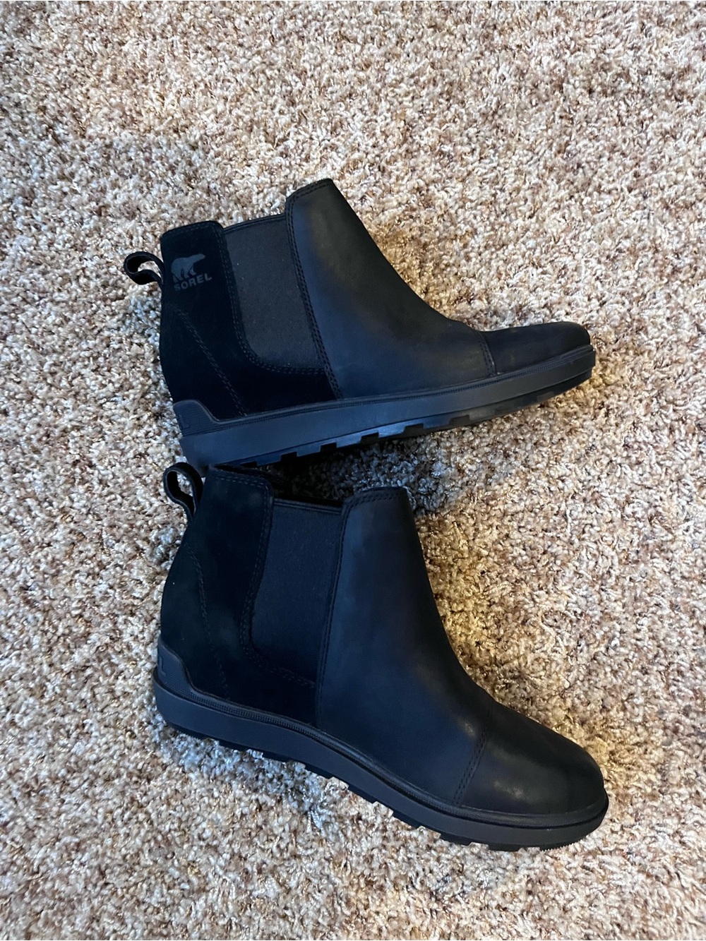 Sorel Womens Black Chelsea Boots